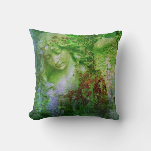 Almohada de hadas del jardín de la estatua verde (Anverso)