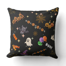 Almohada de Halloween adorable con patrón espeluzn
