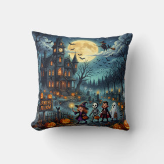Almohada de Halloween Casa Embrujada Truco o Trato