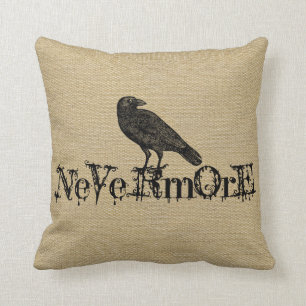 Almohada de Halloween con aspecto de arpillera