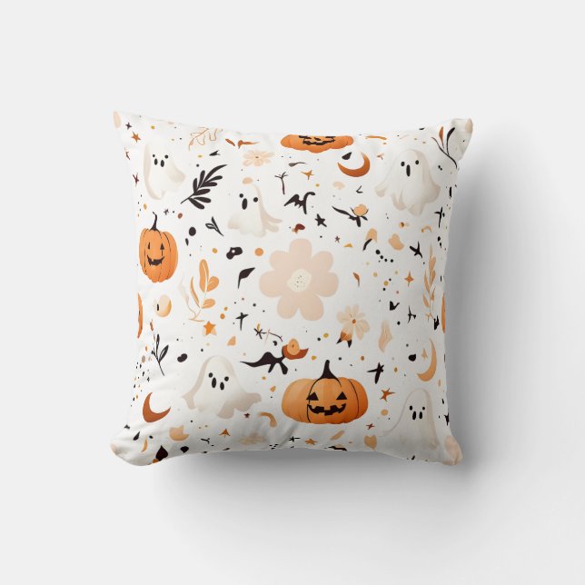 Almohada de Halloween con fantasía y calabaza (Anverso)