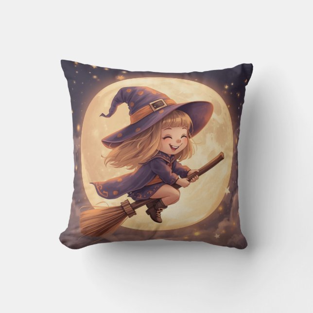 Almohada de Halloween de Bruja suave - Decoración  (Anverso)
