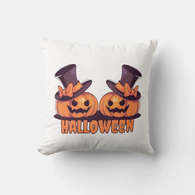 Almohada de Halloween de calabaza (Anverso)
