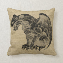 Almohada de Halloween de la mirada de la arpillera