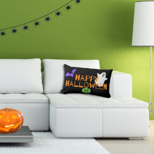 Almohada de Halloween Feliz y Espeluznante