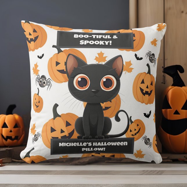 Almohada de Halloween - Hermoso diseño de gatos y  (Subido por el creador)