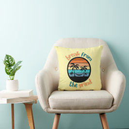 Almohada de hamaca con palmeras