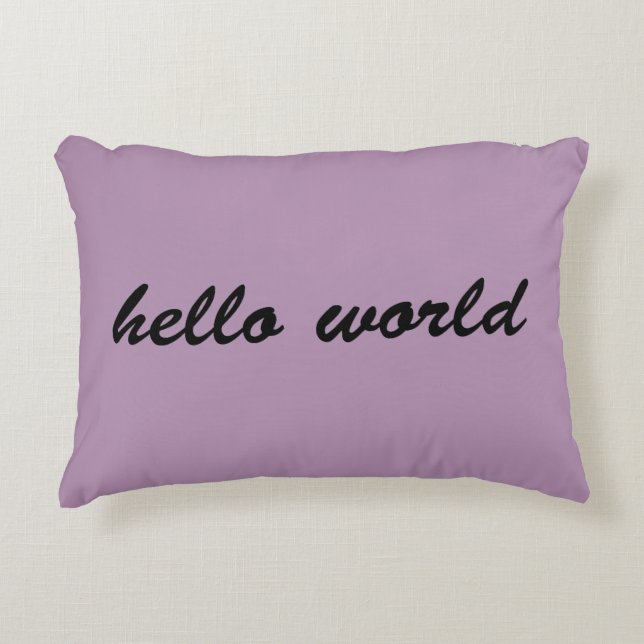 almohada de Hello World (Anverso)