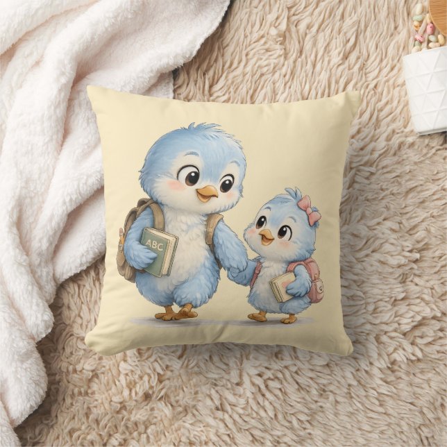 Almohada de Hermano Hermana Pájaro Lindo (Manta)