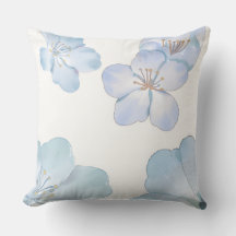 Almohada de hibisco azul