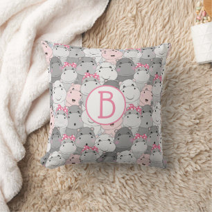 Almohada de hipopótamos bebés lindos