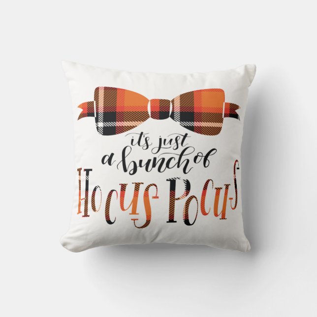 Almohada de Hocus de vaca ocus de Halloween (Anverso)
