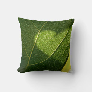 Almohada de hoja de corazón de luz solar