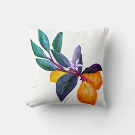 Almohada de hoja de limón | Jardín de cítricos art