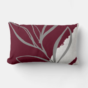 Almohada de hojas de acuarela minimalista de color
