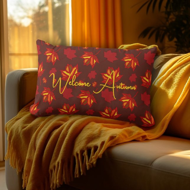 Almohada de hojas de arce de otoño (Subido por el creador)