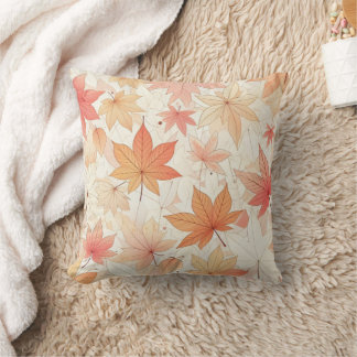 almohada de hojas de arce de otoño