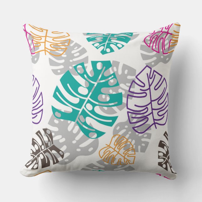 almohada de hojas de decoración (Anverso)