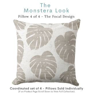 Almohada de hojas de Monstera