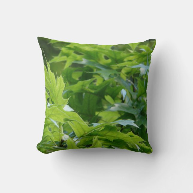 Almohada de hojas de roble verde (Anverso)