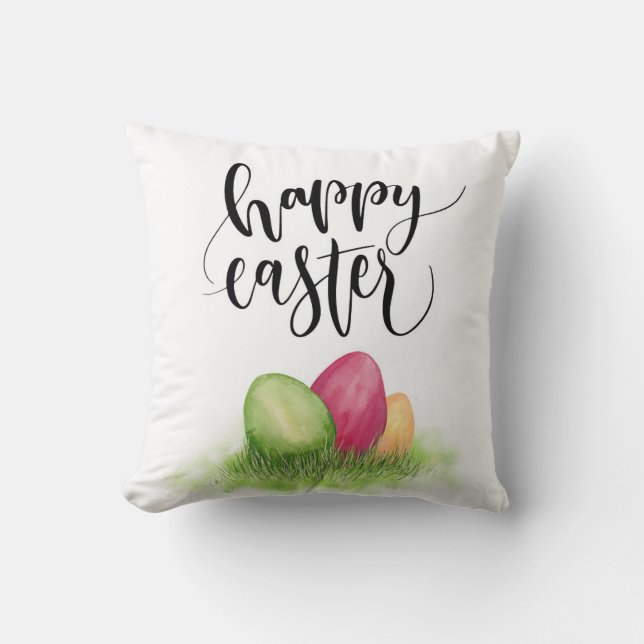 almohada de huevos de Pascua, almohada feliz de Pa (Anverso)