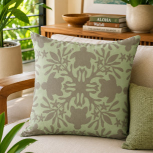 almohada de hule hawaiano tortuga marina honu