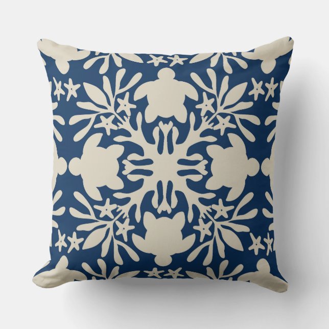 almohada de hule hawaiano tortuga marina honu (Anverso)