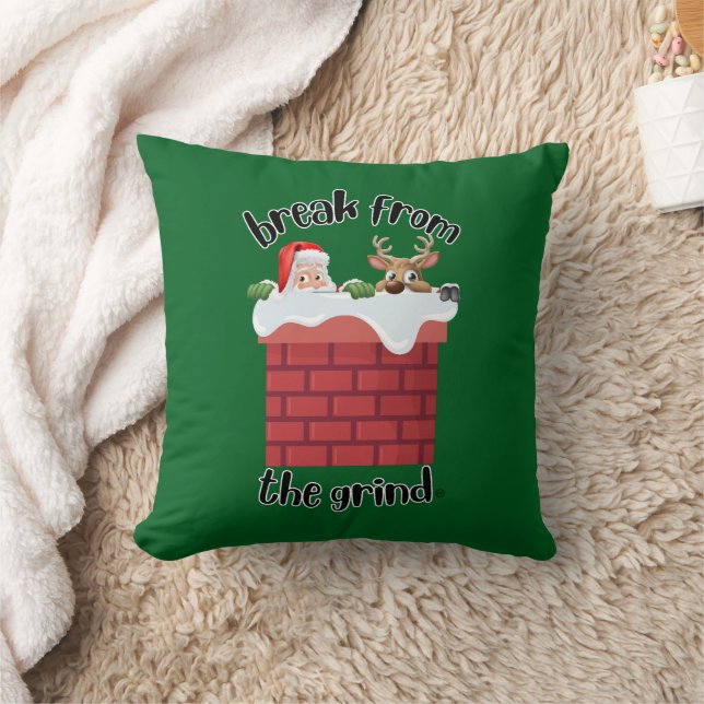 Almohada de humor de chimenea de Navidad (Manta)