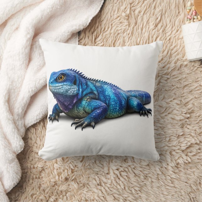 Almohada de Iguana Azul Moderna (Manta)