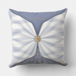 Almohada de Ilusión Textil Azul Polvoriento Person