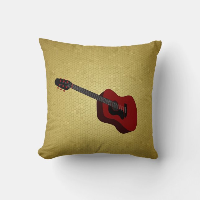 almohada de ilustracion de guitarra (Anverso)