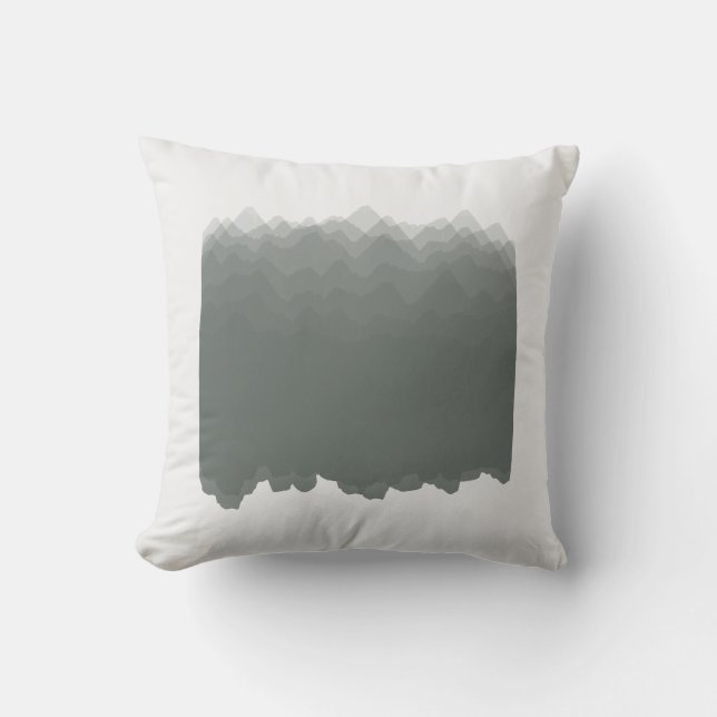 Almohada de ilustración de montañas forestales en  (Anverso)