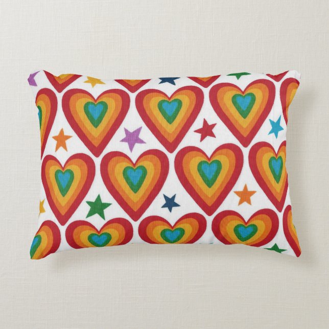Almohada de impresión de corazón de Jazzy (Anverso)