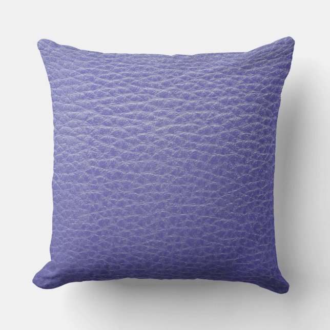 Almohada de impresión de cuero azul real (Anverso)