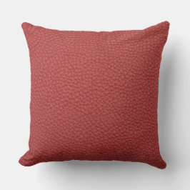 Almohada de impresión de cuero rojo Borgoña