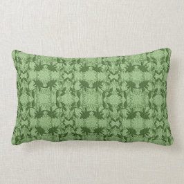Almohada de impresión de encaje verde floral