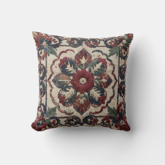Almohada de impresión en bloque indio Índigo Rubia