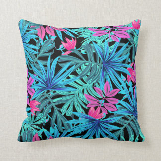 almohada de impresión tropical