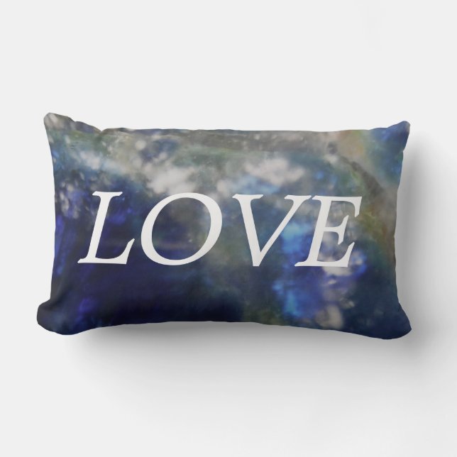 almohada de inspiración de hiedra verde lOVE (Anverso)