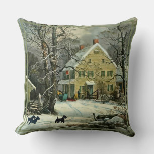 Almohada de invierno de Terriers Escoceses al esti
