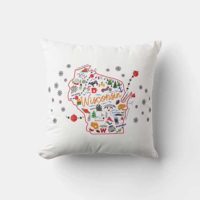 Almohada de invierno de Wisconsin (Anverso)