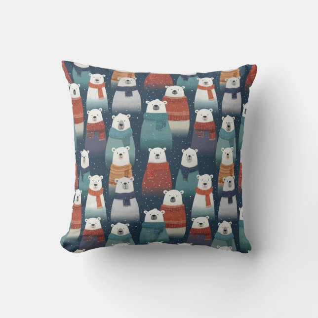 Almohada de invierno para lanzar oso (Anverso)