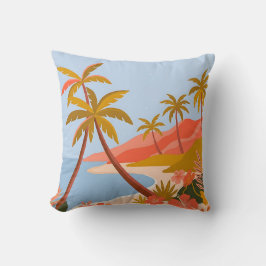 Almohada de Isla – Arte de Costa Coral Dorada