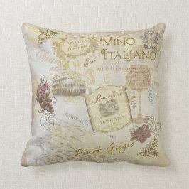Almohada de Italiano II del vino