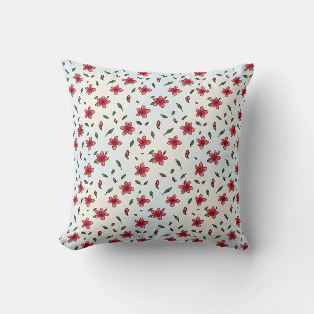 Almohada de jardín de cottage Ruby Frangipani (Anverso)