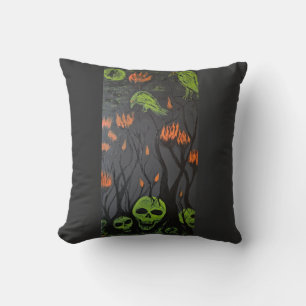 Almohada de jardín de cráneos de DG Paintings
