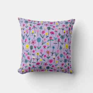 Almohada de jardín de flores de lila