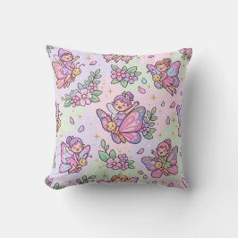 Almohada de jardín de mariposas hadas