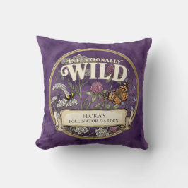 Almohada de jardín de polinizadores silvestres púr