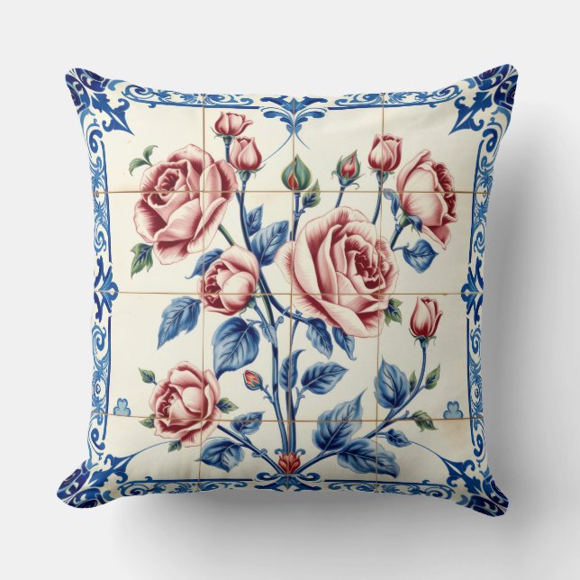 almohada de jardín de rosas (Anverso)